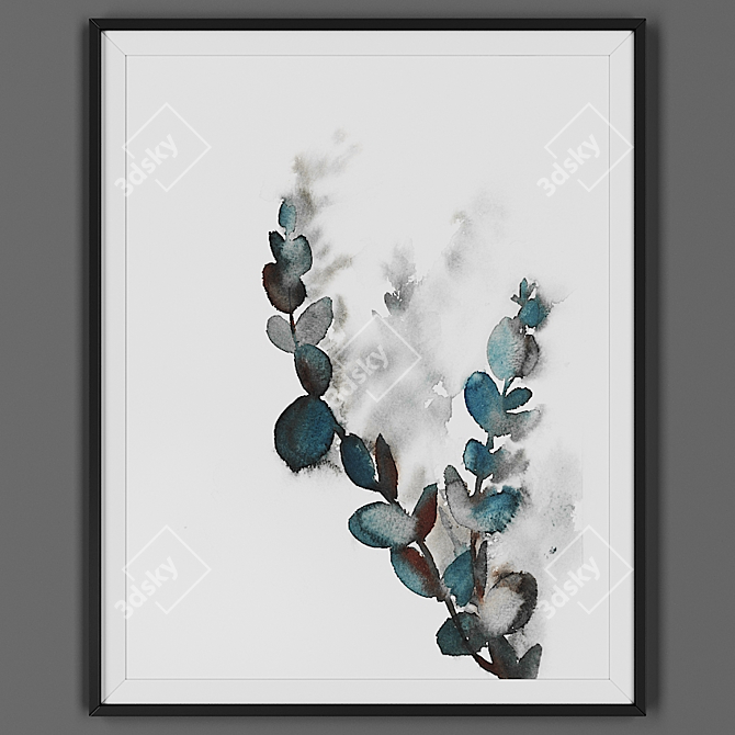 Black Framed Artwork 3D model image 1