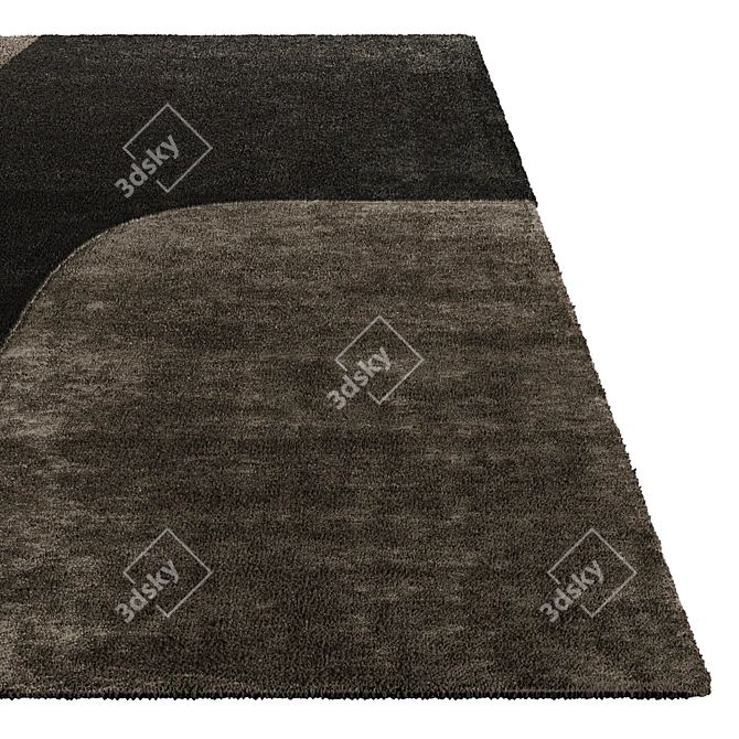 Elegant Living Room Rug 3D model image 2