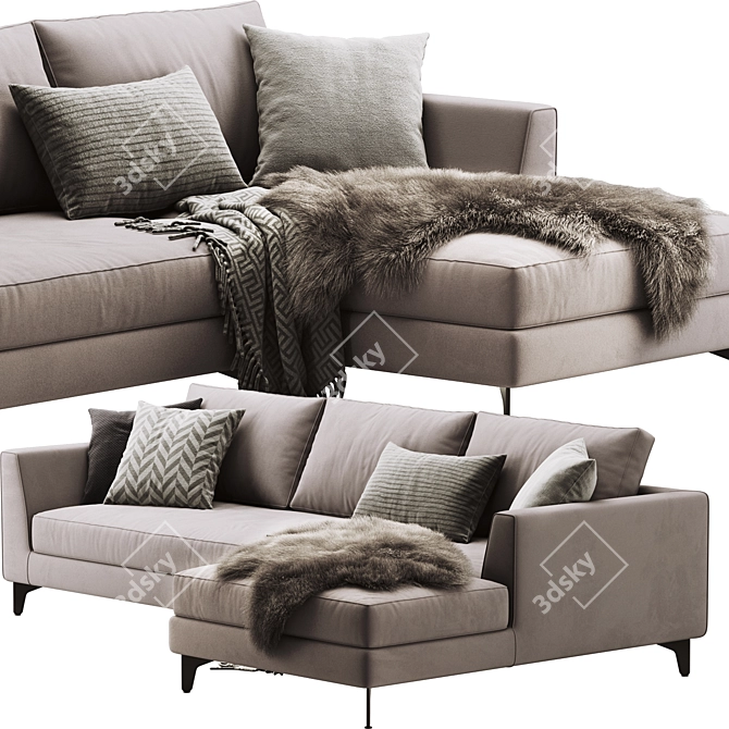 Meridiani Louis Up Sofa - Modern and Elegant Furniture 3D model image 2