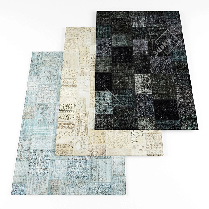 Texture Variety Rugs 3D model image 1