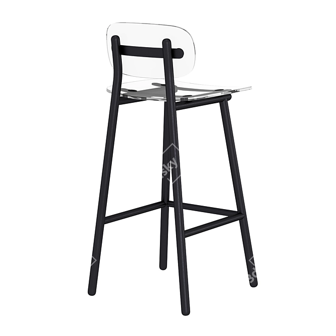 Modern Fenster Bar Chair - Stylish and Durable 3D model image 3