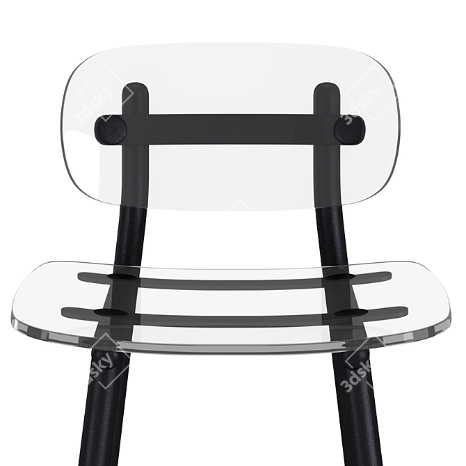 Modern Fenster Bar Chair - Stylish and Durable 3D model image 4