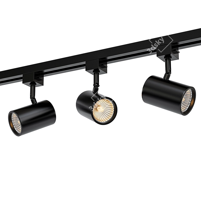 WAC Charge 3-Light LED Track Kit 3D model image 1