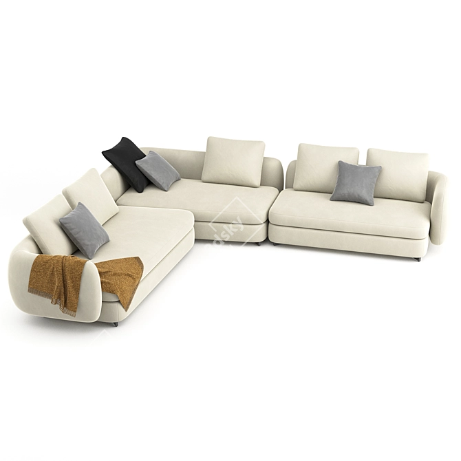 Luxury Saint Germain Sofa Set 3D model image 3