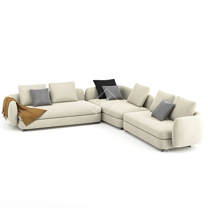 Luxury Saint Germain Sofa Set 3D model image 4