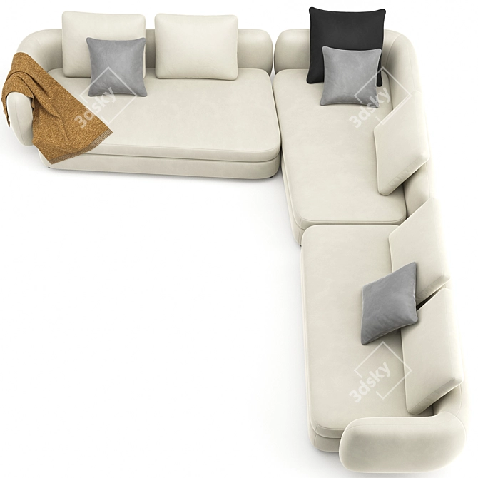 Luxury Saint Germain Sofa Set 3D model image 5