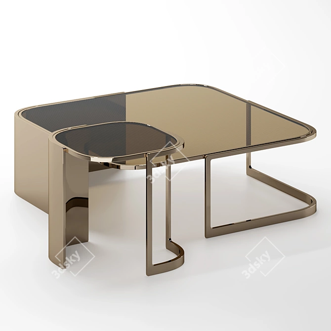 Bent Fendi Casa Coffee Table 3D model image 3