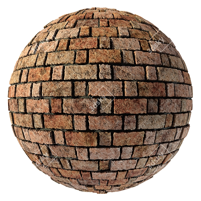 Realistic Roman Brick Texture - 2K Wall Brick 3D model image 2