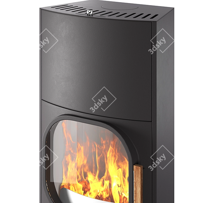 Austroflamm Kylie Xtra: Elegant Cast Iron Fireplace 3D model image 4