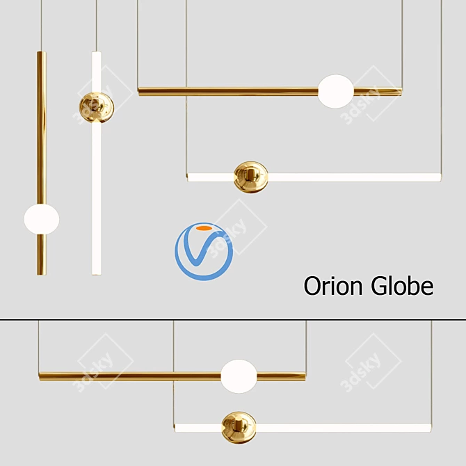 Celestial Voyager: Orion Globe 3D model image 1