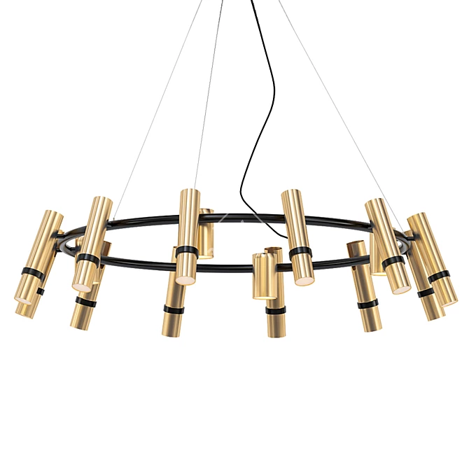 Modern Metal Chandelier for Kitchen, Living Room & More 3D model image 1