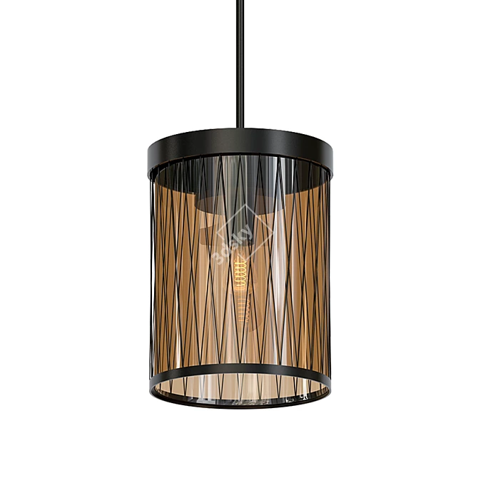 Industrial Loft Pendant Light 3D model image 1