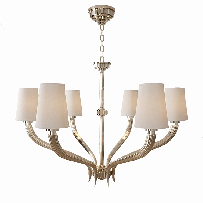 E.F. Chapman Ruhlmann 6-Light Chandelier 3D model image 1