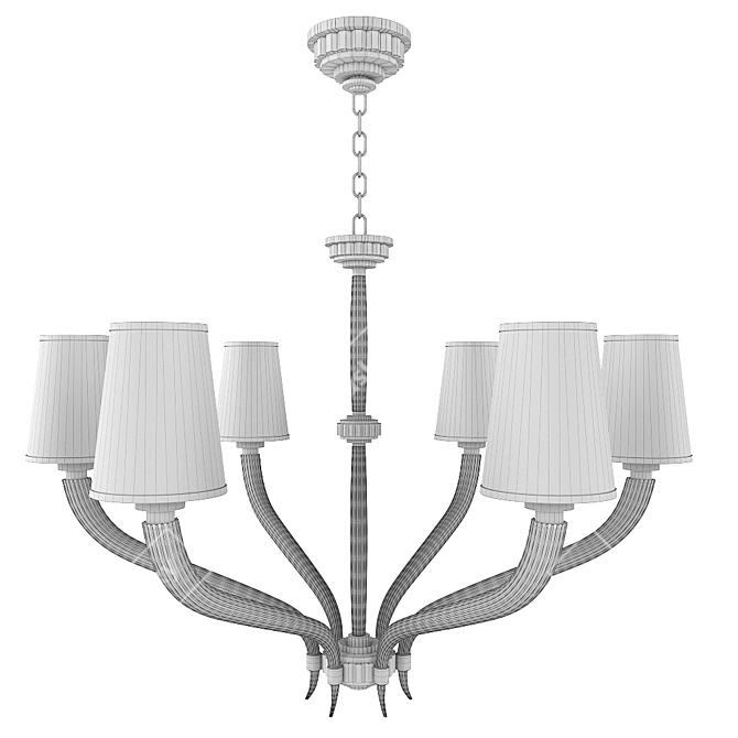 E.F. Chapman Ruhlmann 6-Light Chandelier 3D model image 2