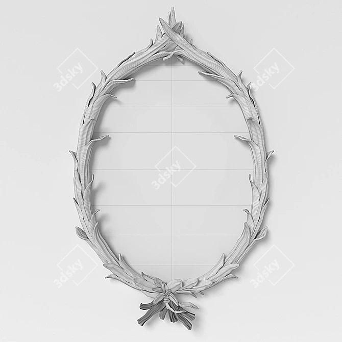 Golden Bua Wall Mirror 3D model image 2