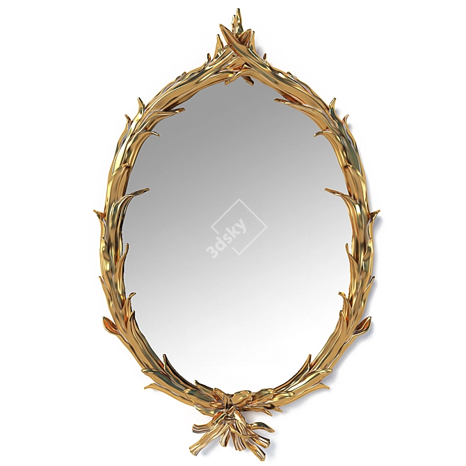 Golden Bua Wall Mirror 3D model image 5