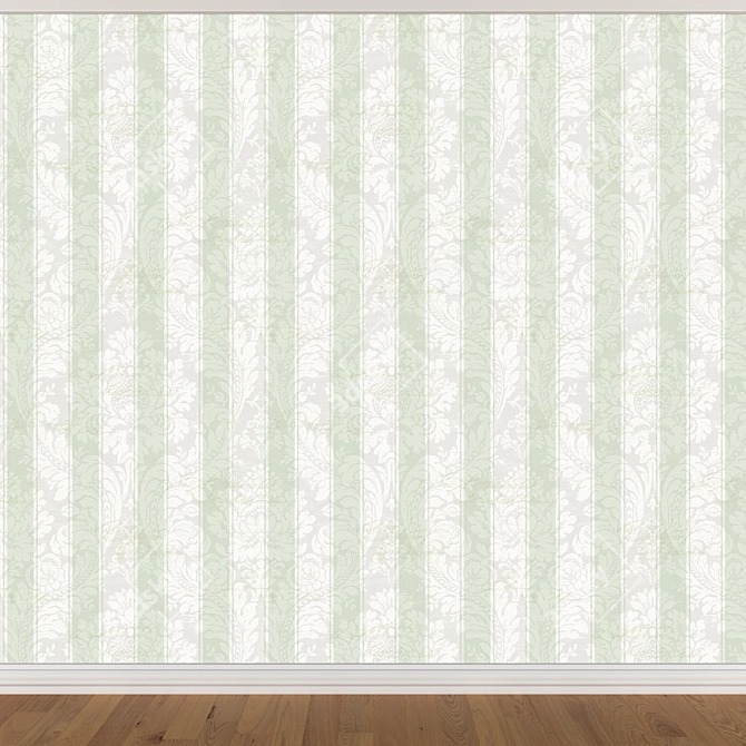 Seamless Wallpaper Set: 3 Colors 3D model image 4