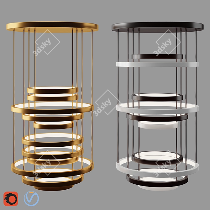 Sleek Light Fixture - 2015 Version 3D model image 1