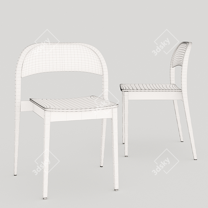 Modern Hunter Stacking Chair 3D model image 3