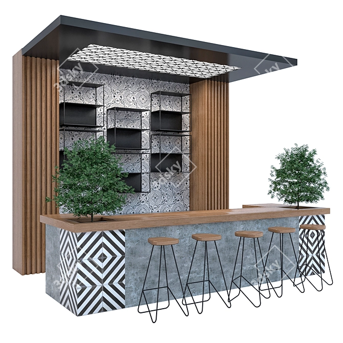 Restaurant Bar 1.6: Modern Bar Zone for Restaurants & Cafes 3D model image 2