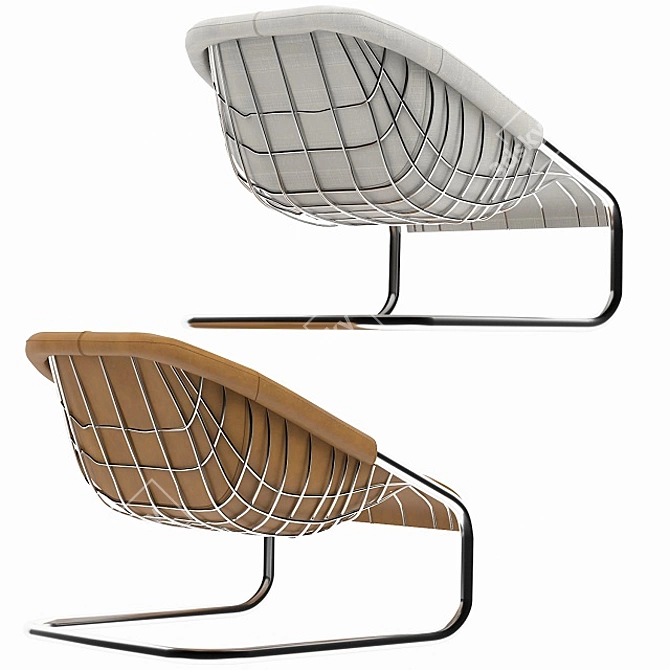 Elegant Minotti Cortina Armchair 3D model image 2