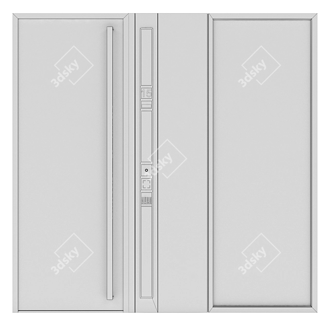 Sleek Contemporary Door Model 3D model image 4