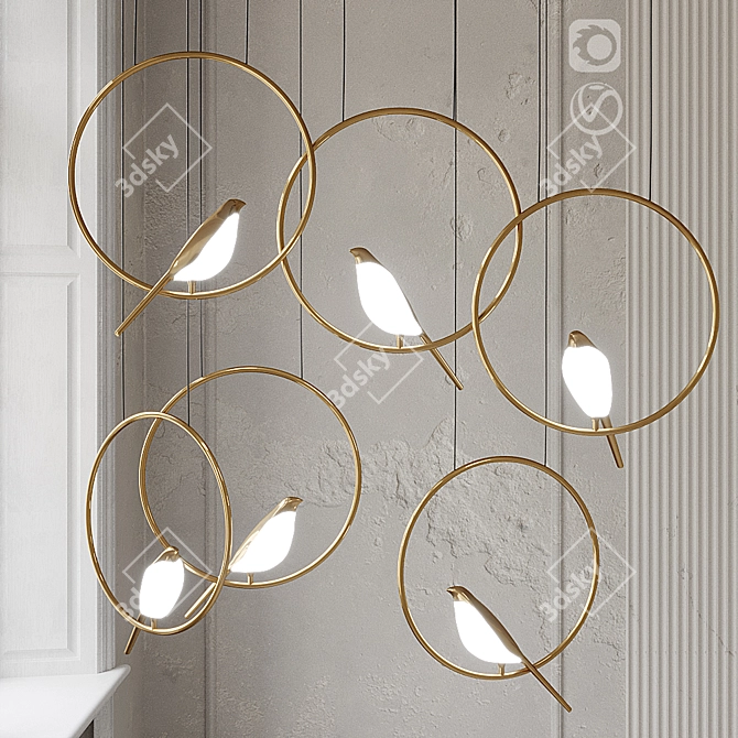 Lampatron NOMI Hanging Bird Ring Lights 3D model image 1