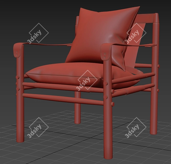 Byron Leather Armchair - Elegant, Modern, and Luxurious 3D model image 3