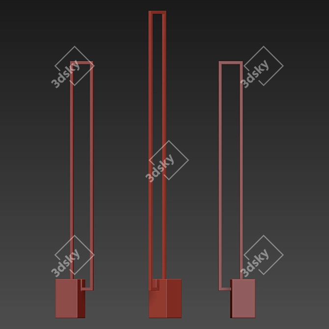 Sleek Nordic Floor Lamp 3D model image 2