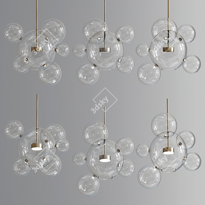 Modern Ceiling Chandelier Pendant: Elegant Illumination 3D model image 3