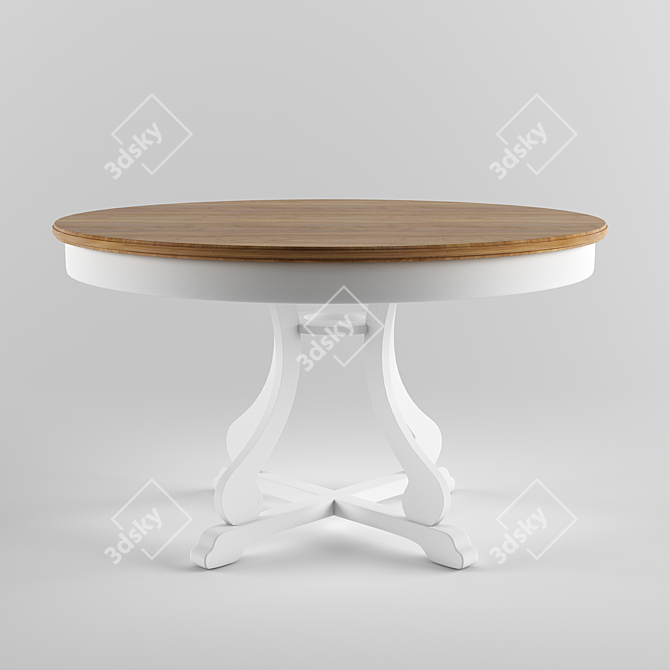 Versatile Wooden Table for Any Space 3D model image 1