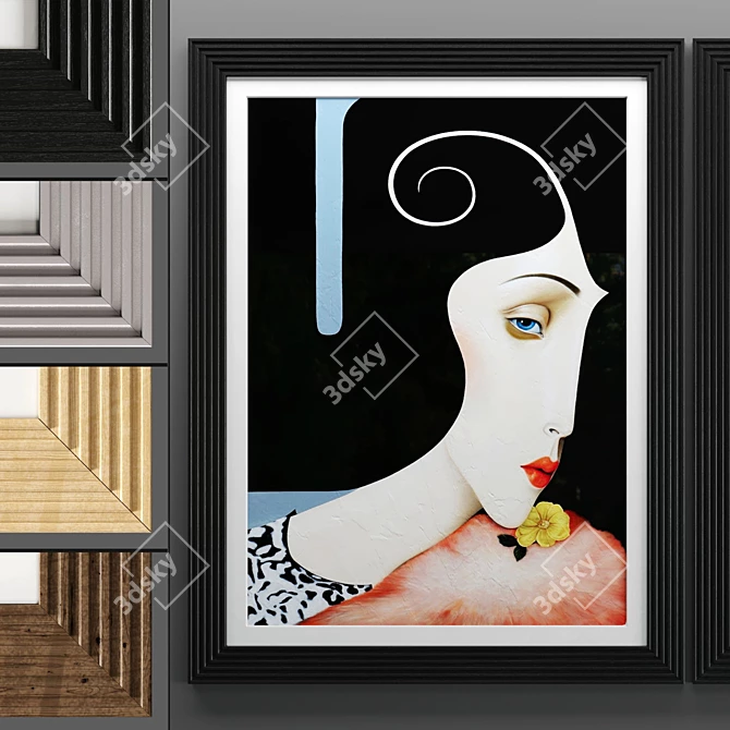 Creative Art Frame Set 3D model image 2