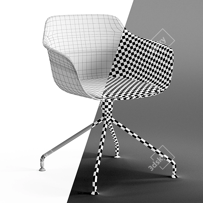 Brunner Crona Light 6311/A: Stylish Rotating Chair 3D model image 5