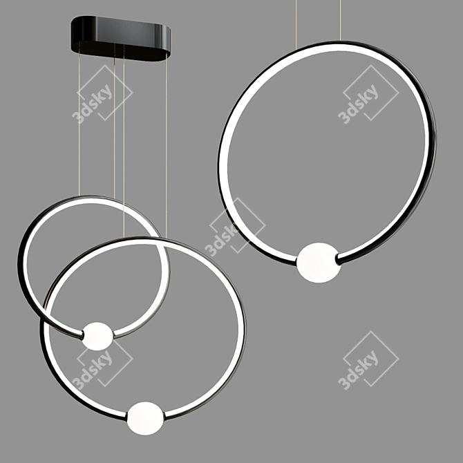 Elegant Pendant Chandelier Collection 3D model image 5