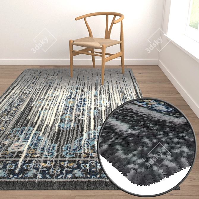 Luxury Carpets Set for Stunning Interiors 3D model image 5