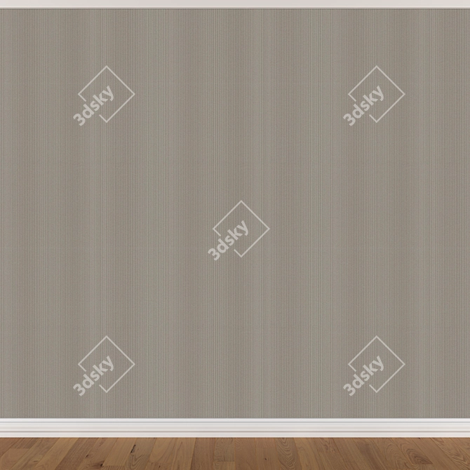 Seamless Wallpaper Set: 3 Colors 3D model image 3