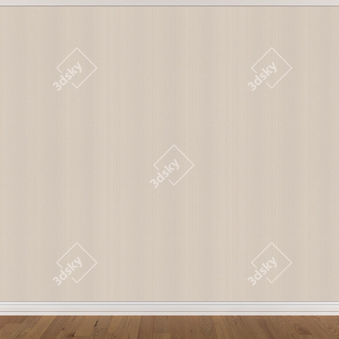 Seamless Wallpaper Set: 3 Colors 3D model image 4