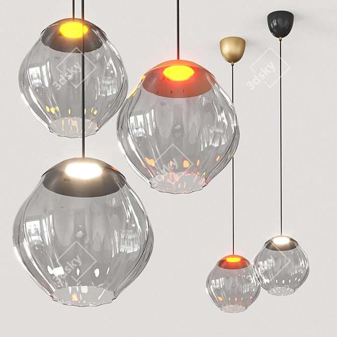 ALMA LIGHT Soft Pendant Lamp - Stylish Illumination for Modern Spaces 3D model image 1