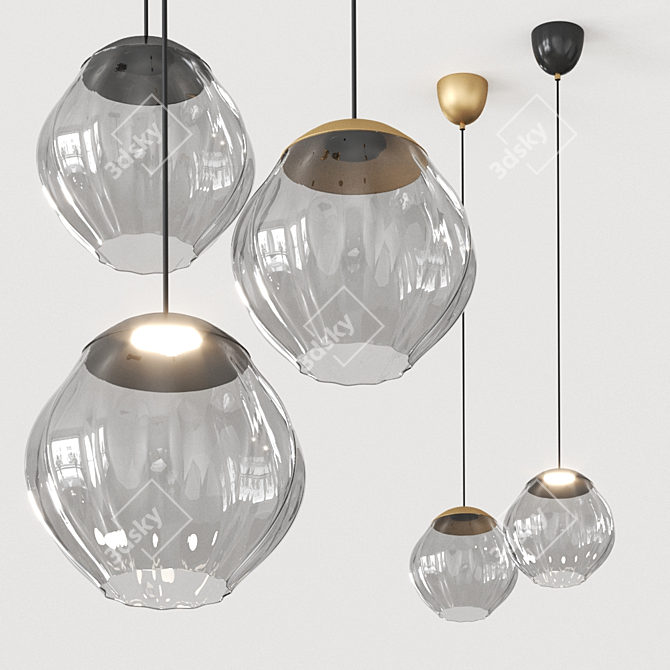 ALMA LIGHT Soft Pendant Lamp - Stylish Illumination for Modern Spaces 3D model image 2