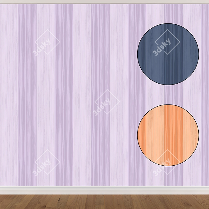 Seamless Wallpaper Set - 3 Colors 3D model image 1