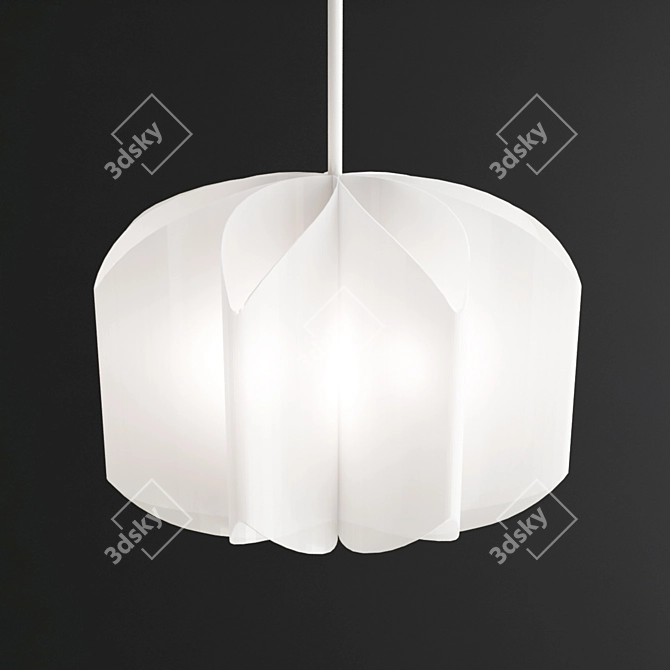 Minimalist White Pendant Lamp Shade - MOJNA Ikea 3D model image 1