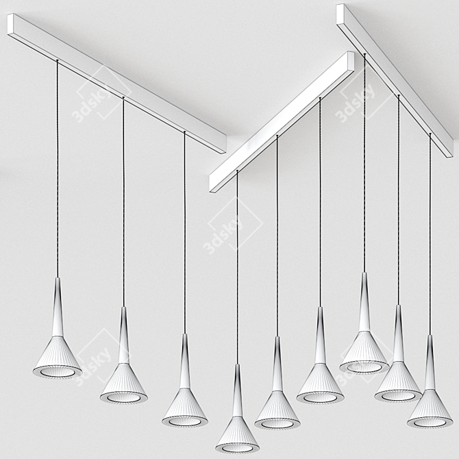 Italian Design: Pevera Pendant Lighting 3D model image 2