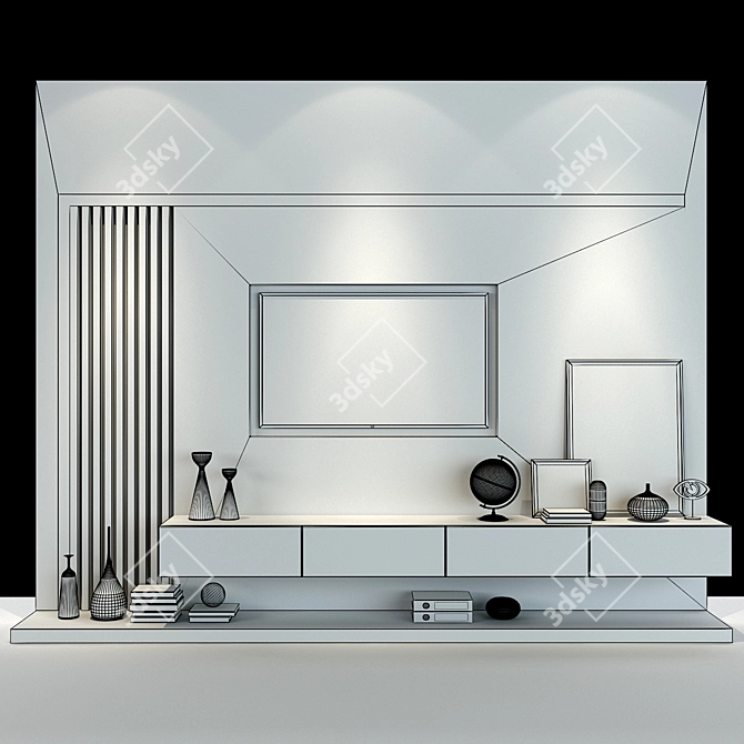 Sleek Storage Solution: Cabinet Furniture_084 3D model image 2