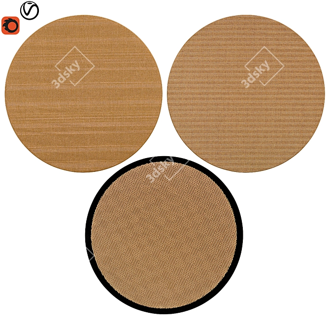 Modern Round Rugs | Premium Quality 3D model image 1