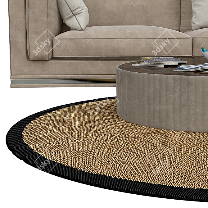 Modern Round Rugs | Premium Quality 3D model image 2