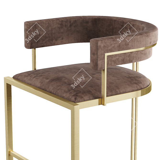 Elegant Fitzgerald Bar Stool 3D model image 2