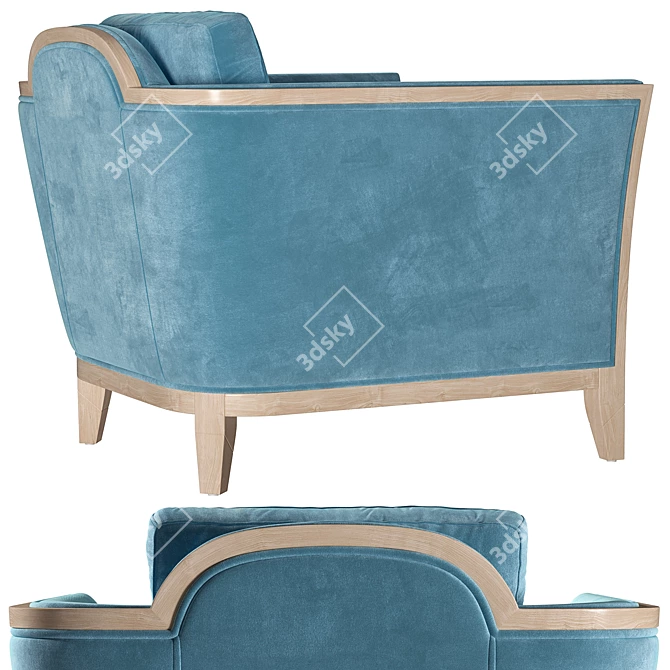 Modern Modena Armchair 3D model image 3