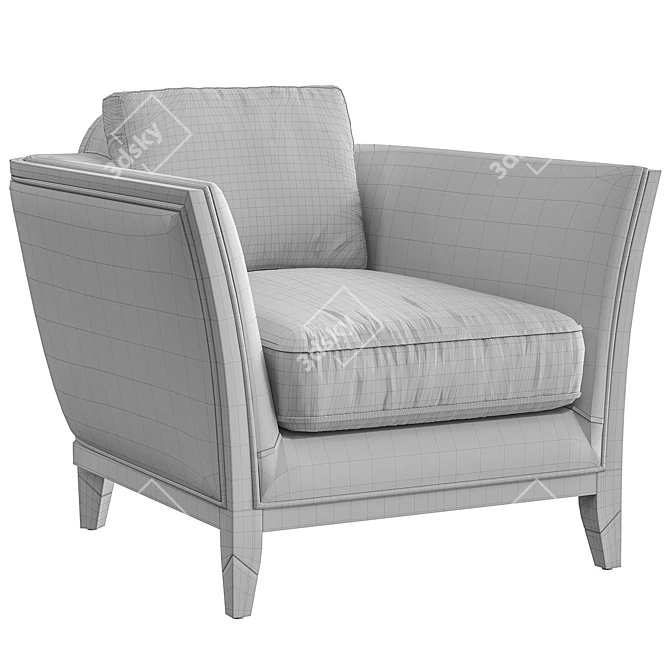 Modern Modena Armchair 3D model image 5