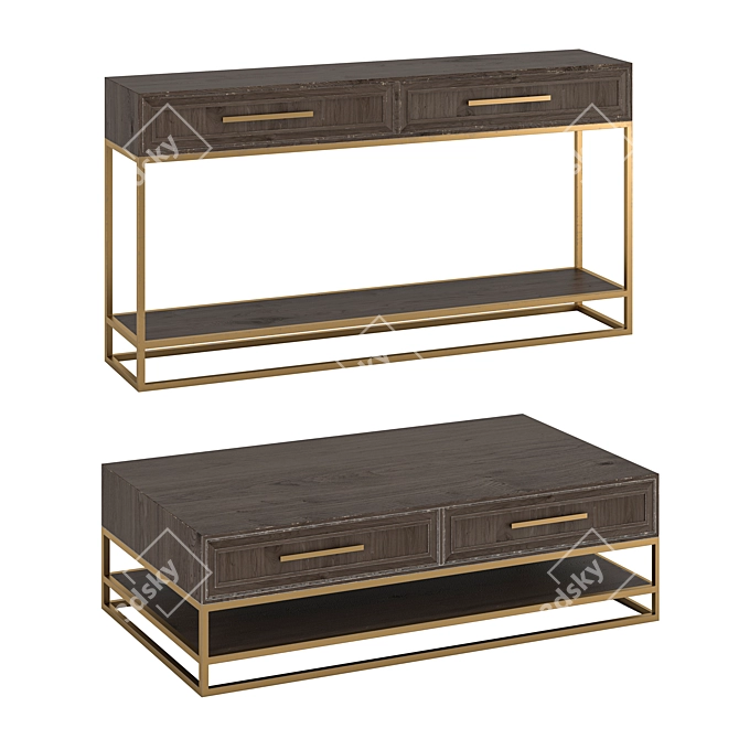 Bullard Console Table: Cosmorelax Elegance 3D model image 1