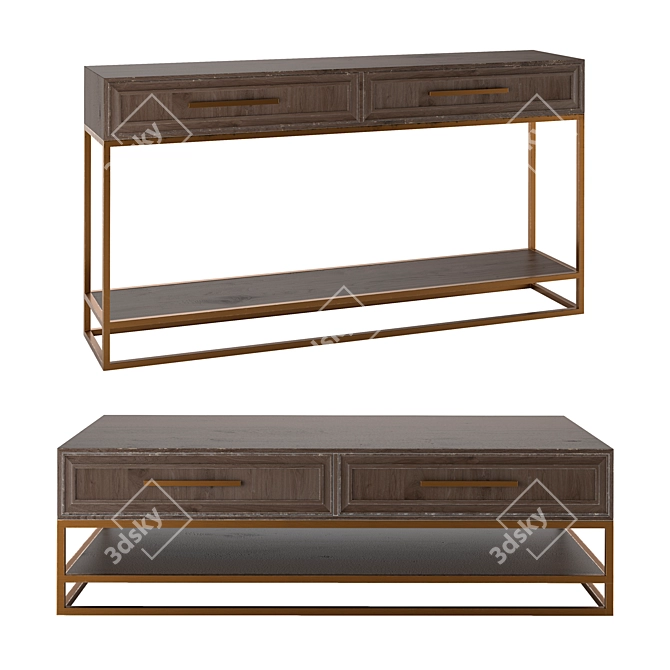 Bullard Console Table: Cosmorelax Elegance 3D model image 6